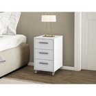 Gaveteiro 3 Gavetas Com Rodízios Tradicional Branco