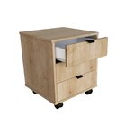 Gaveteiro 3 Gavetas Dumbo Linha Minimal Amadeirado