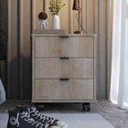 Gaveteiro 3 Gavetas Dumbo Linha Minimal Amadeirado