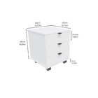 Gaveteiro 3 Gavetas Dumbo Linha Minimal Preto