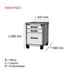 Gaveteiro 3 Gavetas E Rodízios Maxxi   Cinza