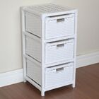 Gaveteiro 3 Gavetas Fibra Sintética 30x30x60 Branco