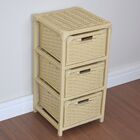 Gaveteiro 3 Gavetas Fibra Sintética 30x30x60 Palha Bege