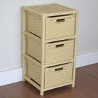 Gaveteiro 3 Gavetas Fibra Sintética 30x30x60 Palha Bege