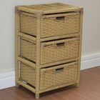 Gaveteiro 3 Gavetas Fibra Sintética 38x28x57 Canela