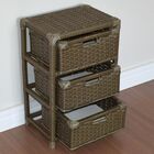 Gaveteiro 3 Gavetas Fibra Sintética 38x28x57 Capuccino