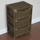 Gaveteiro 3 Gavetas Fibra Sintética 38x28x57 Capuccino