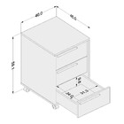 Gaveteiro 3 Gavetas Maia Politorno