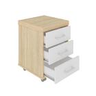 Gaveteiro 3 Gavetas Manchester Carvalho Branco