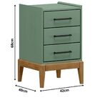 Gaveteiro 3 Gavetas Milão - Verde