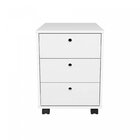 Gaveteiro 3 Gavetas New Com Rodízios -  Branco