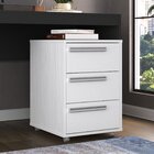 Gaveteiro 3 Gavetas Office Espresso Móveis Branco Tx/branco Tx