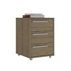 Gaveteiro 3 Gavetas Office Espresso Móveis Nogal