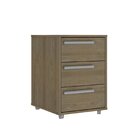 Gaveteiro 3 Gavetas Office Espresso Móveis Nogal