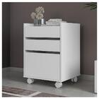 Gaveteiro 3 Gavetas Para Escritório Branco Meta Caemmun