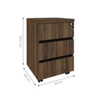 Gaveteiro 3 Gavetas Southampton Nogal Preto