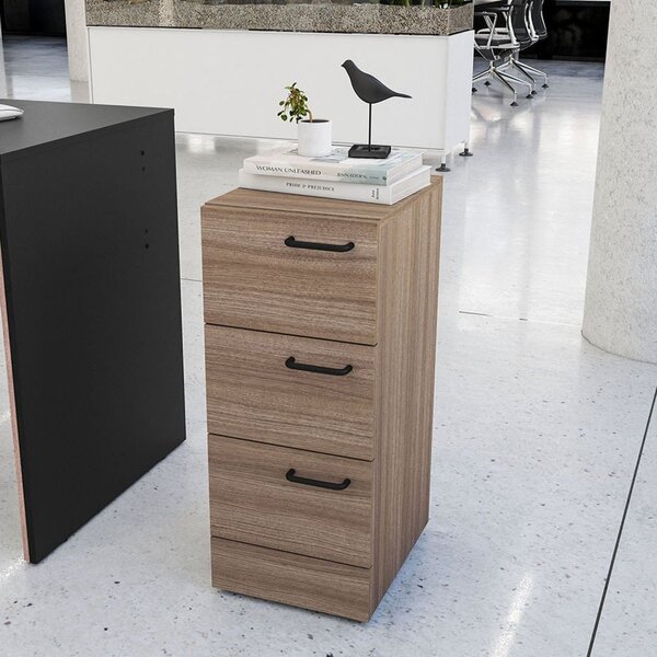 Gaveteiro 3 Gavetas Zurique Politorno Castanho