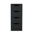 Gaveteiro 400 Armário Com 4 Gavetas - Preto