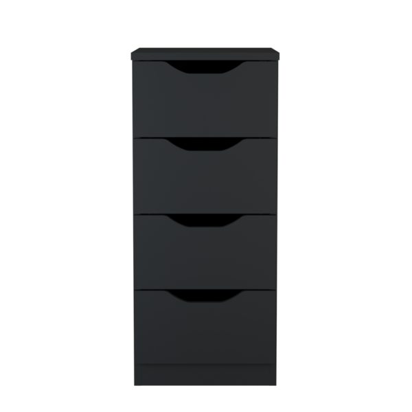 Gaveteiro 400 Armário Com 4 Gavetas - Preto