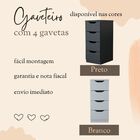 Gaveteiro 400 Armário Com 4 Gavetas - Preto