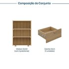 Gaveteiro 45x60 3 Gavetas Frame Módulo Cabecasa Madeiraorigin