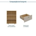 Gaveteiro 45x60 3 Gavetas Frame Módulo Cabecasa Madeiraorigin