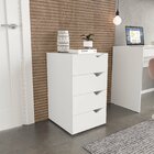 Gaveteiro 4 Gavetas 71cm X 40cm Porto Branco