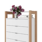 Gaveteiro 4 Gavetas Az1012  Amêndoa/branco
