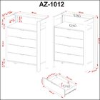 Gaveteiro 4 Gavetas Az1012  Amêndoa/branco