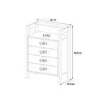 Gaveteiro 4 Gavetas Az1012  Amêndoa/branco