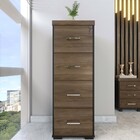 Gaveteiro 4 Gavetas Charuto/preto 006105 - Artany