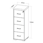 Gaveteiro 4 Gavetas Charuto/preto 006105 - Artany