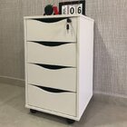 Gaveteiro 4 Gavetas Com Chave E Rodízios Pit Branco
