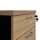 Gaveteiro 4 Gavetas Com Chave Espresso Móveis Amadeirado/preto