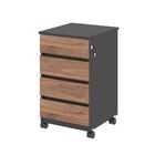 Gaveteiro 4 Gavetas Com Escrivaninha Nauru Noce Preto