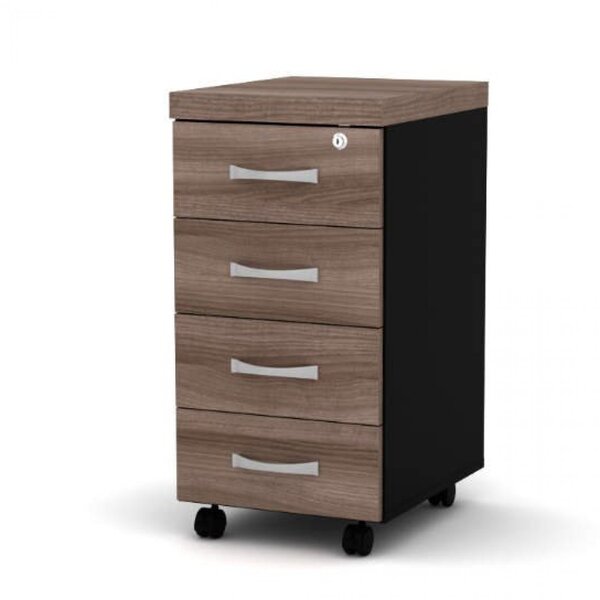 Gaveteiro 4 Gavetas Com Rodízios Pe40