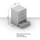 Gaveteiro 4 Gavetas Com Rodízios Politorno Acruz Branco
