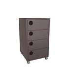 Gaveteiro 4 Gavetas Com Rodízios Ruan Grafite