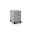 Gaveteiro 4 Gavetas E Rodízios Maxxi   Cinza