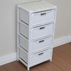 Gaveteiro 4 Gavetas Fibra Sintética 38x28x75 Branco