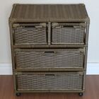 Gaveteiro 4 Gavetas Fibra Sintética C/rodízios 55x33x65 Capuc