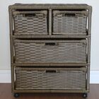 Gaveteiro 4 Gavetas Fibra Sintética C/rodízios 55x33x65 Capuc