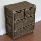 Gaveteiro 4 Gavetas Fibra Sintética C/rodízios 55x33x65 Capuc