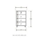 Gaveteiro 4 Gavetas Intelectual Plus  Jacaranda