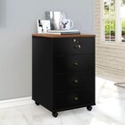 Gaveteiro 4 Gavetas Intelectual Plus Natura/preto