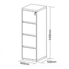 Gaveteiro 4 Gavetas Nogal/preto Y37 - Artany