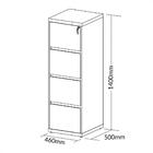 Gaveteiro 4 Gavetas Nogal/preto Y37 - Artany