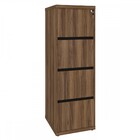 Gaveteiro 4 Gavetas Nogal/preto Y37 - Artany