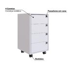 Gaveteiro 4 Gavetas Office  Branco