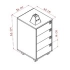 Gaveteiro 4 Gavetas Office  Branco